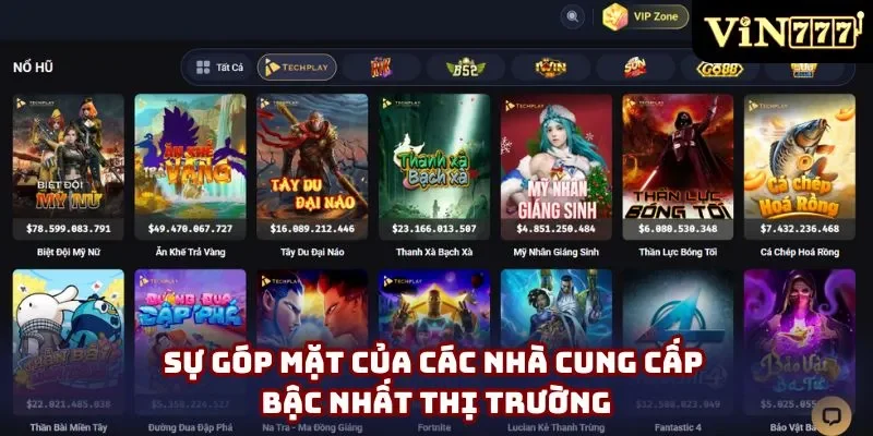Sự góp mặt của các nhà cung cấp bậc nhất thị trường Sự góp mặt của các nhà cung cấp bậc nhất thị trường